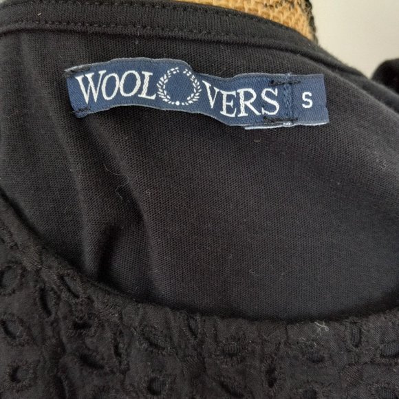 Woolovers Black Embroidered Eyelet Cotton Tank Top - Picture 10 of 13